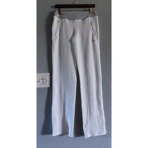 NIKe  Dri-Fit Pant Women Size M,White, Pockers,Straingh, Zipper ,14.5 Inch Waist